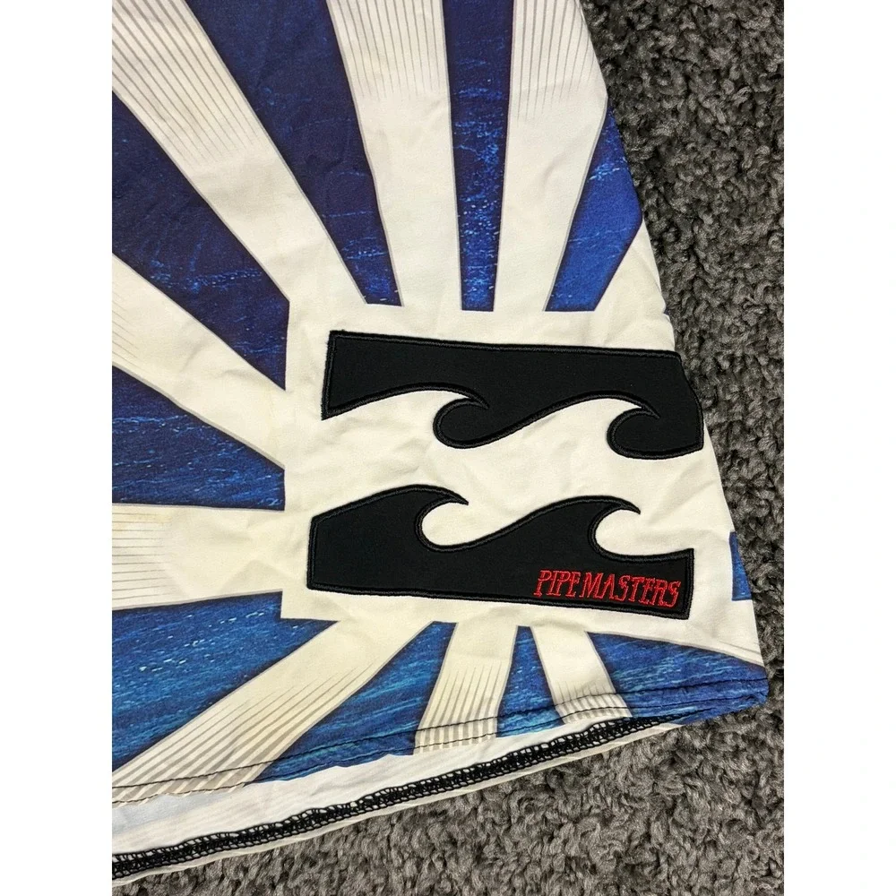 Billabong Andy Irons Pipe Masters Board Shorts Mens 44 Blue Y2K Rising Sun 2011